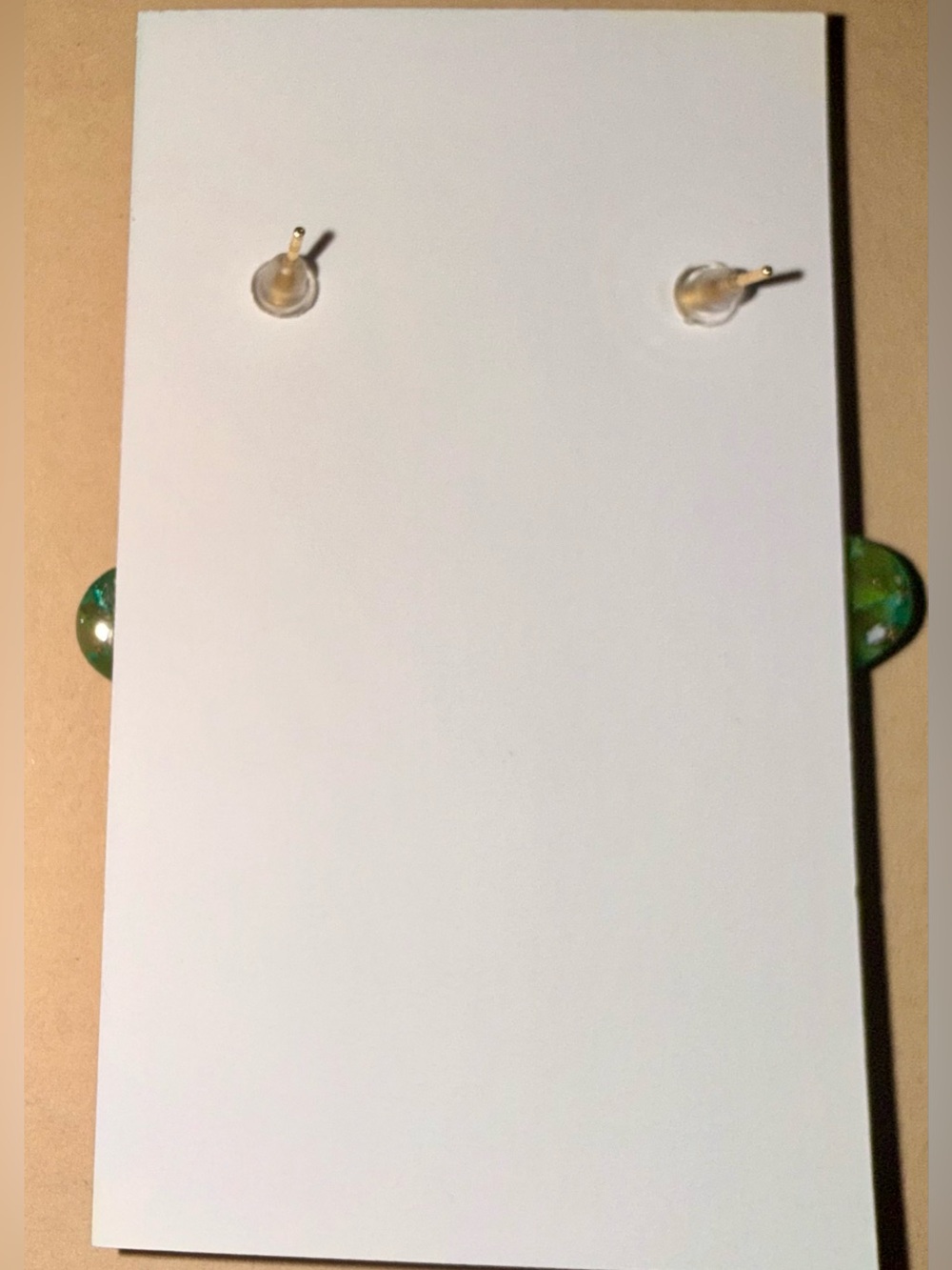Tulis_Jewelry, Iridescent Flower & Heart Dangle Earrings, NWT, Handmade in PR - Picture 2 of 2